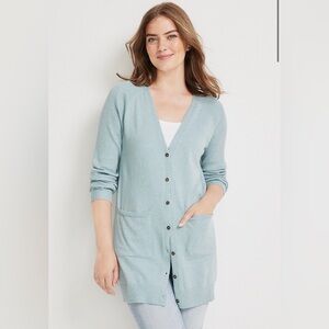 Maurices Solid Boyfriend Cardigan Button Up Sweater size XL